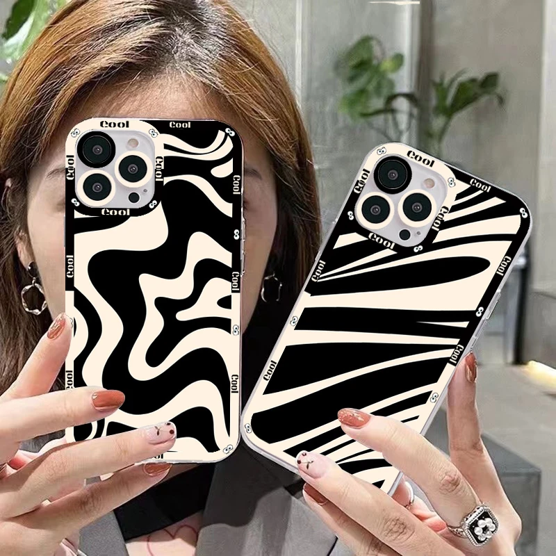 

Abstract Swirl Pattern Phone Case for iPhone 11 12 13 Mini Pro Max 14 Pro Max Case shell