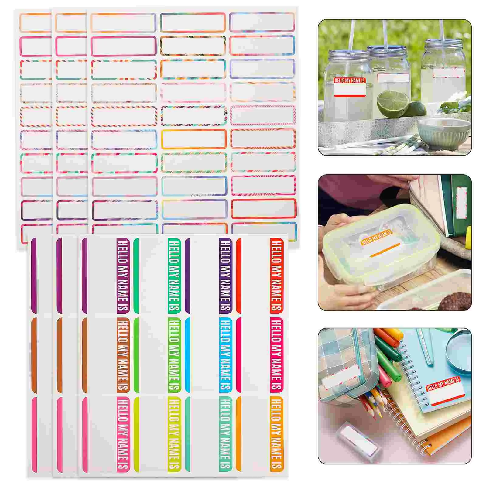 

Самоклеящиеся этикетки из ПВХ для детей и студентов, 6 листов