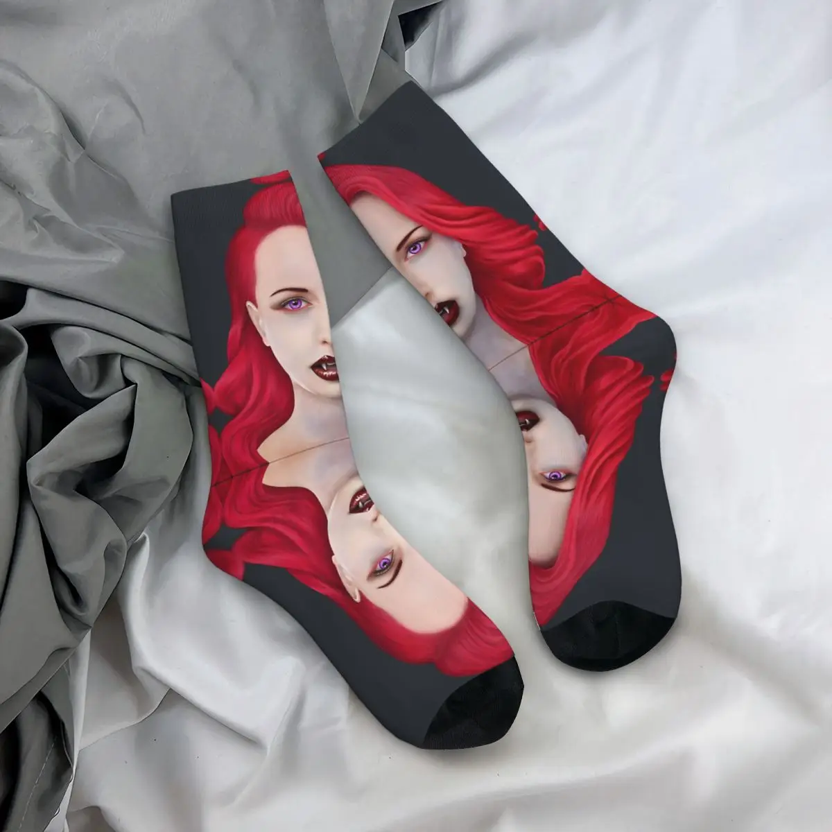 Забавные сумасшедшие носки Vampyre для мужчин хип-хоп Харадзюку бесшовные с принтом