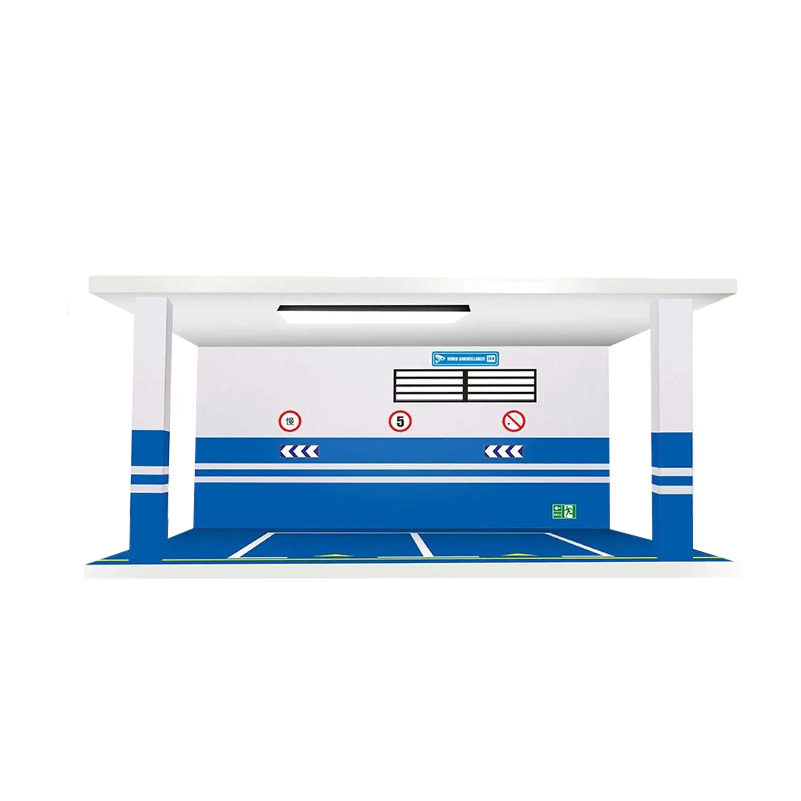 

Acrylic 1/32 Scale Car Model Display Case with LED Lighting Toy Cars Showcase Model Car Parking Lot for Living Room Decoration