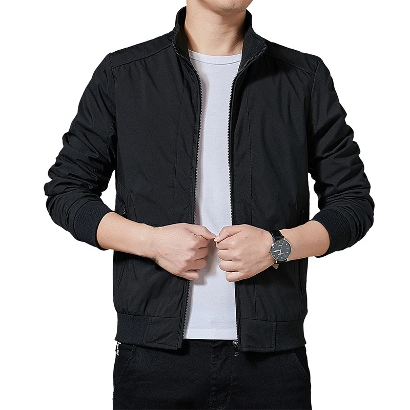 Куртка мужская с воротником-стойкой рабочая одежда повседневный жакет на молнии