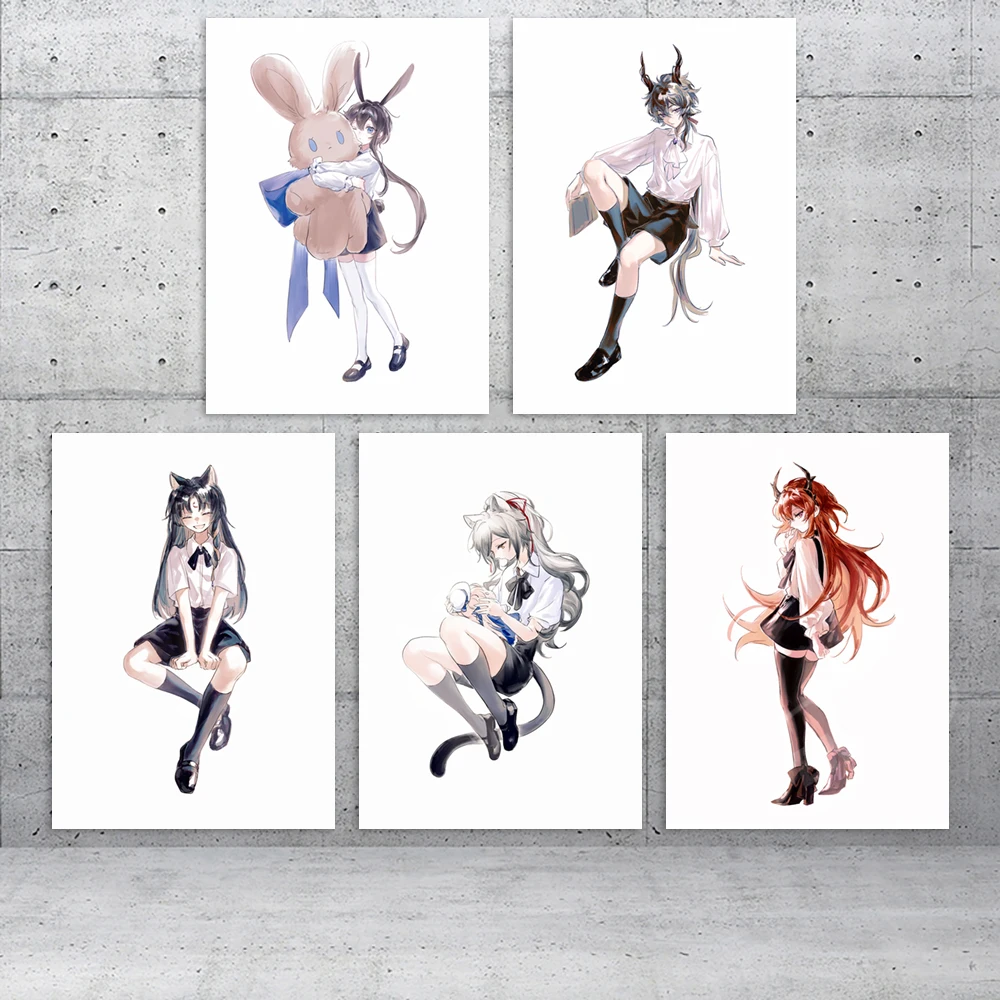 

Canvas Arknights Painting Ebenholz Wall Art Suzuran HD Printing Poster Amiya Home Decorative Game Living Room Modular Pictures