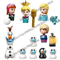 66006 66010 frozen mini action toy figures compatible disney princess olaf elsa anna building blocks cartoon assemble bricks