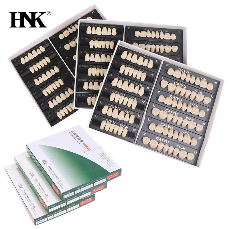 

28/84pcs/box Dental Synthetic Polymer Teeth Resin Denture Dental Teeth Model Resin Teeth Model 22/23/24 HSS5 Fake Teeth Guide