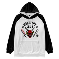 stranger cos things hellfire club cosplay hoodie 3d printed hooded sweatshirt men women casual streetwear pullover