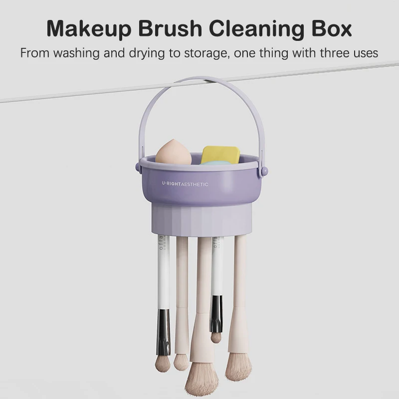 

New Soft Silicone Makeup Brush Folding Cleaning Bowl Mat Cosmetic Powder Puff Eyeshadow Brush Tool Cleaner Scrubber Brush Holder