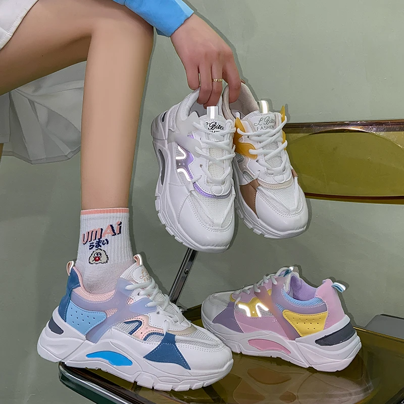 

Dad Shoes Women's 2022 Spring and Summer Breathable Thin Thick-soled Heightened Casual Sports Platform Shoes Women Sneakers