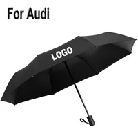 car logo umbrella automatic male female luxury for audi emblem business travel windproof sun protection parasol wind resistant
