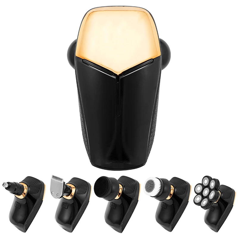 Мужской триммер для волос 5 в 1 с 7 лезвиями и плавающей головкой |