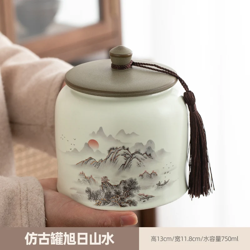 

Керамическая чайная банка