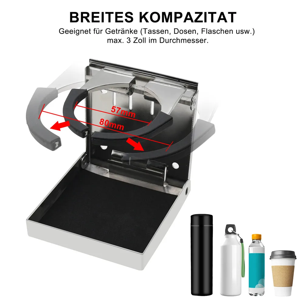 2 шт. подстаканник из нержавеющей стали регулируемый складной для напитков