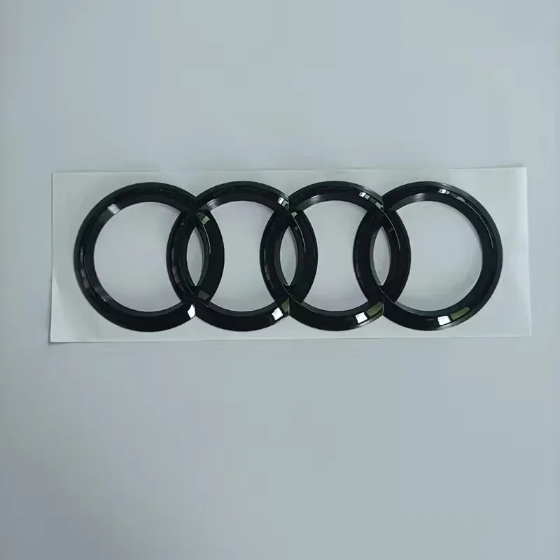 

AUDI All A1 4-кольцевой логотип ABS Черный автомобильный капот Передний капот Гриль Задний багажник Эмблема Значок Наклейка A1 Mark 30TFSI Эмблема