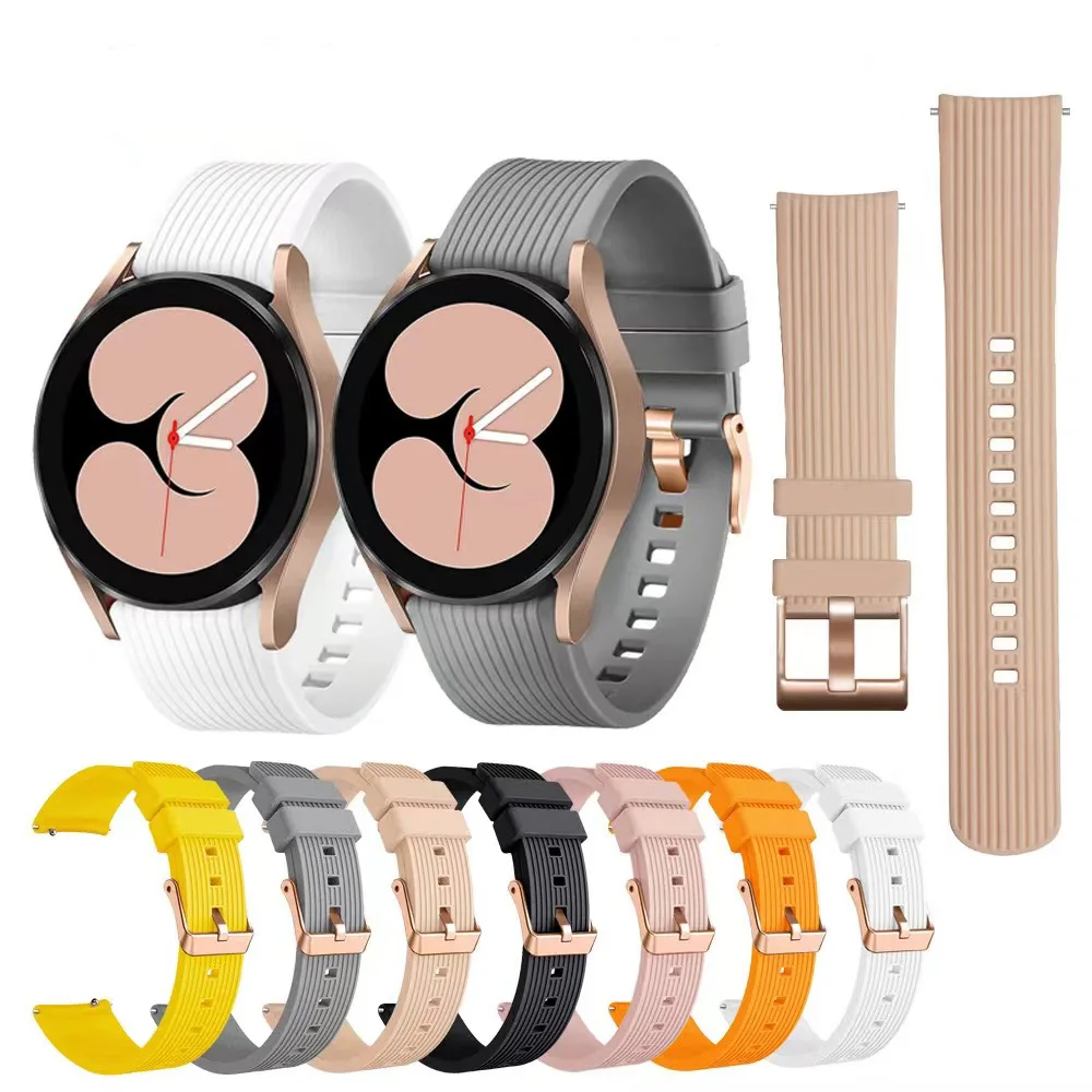 

Ремешок силиконовый для Samsung Galaxy Watch 4 Classic, сменный спортивный браслет для часов 42 мм 46 мм, Active 2, Gear S2, 20 мм