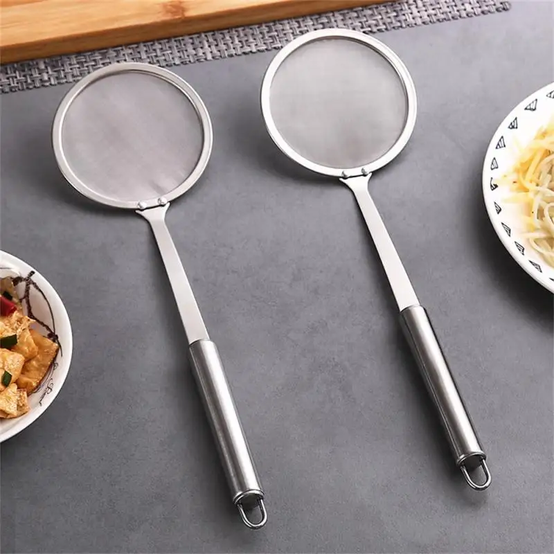 

Stainless Steel Filter Mesh Sieve Set Ultra-fine Soybean Milk Juice Small Colander Household Kitchen Oil Residue Spoon Spoon
