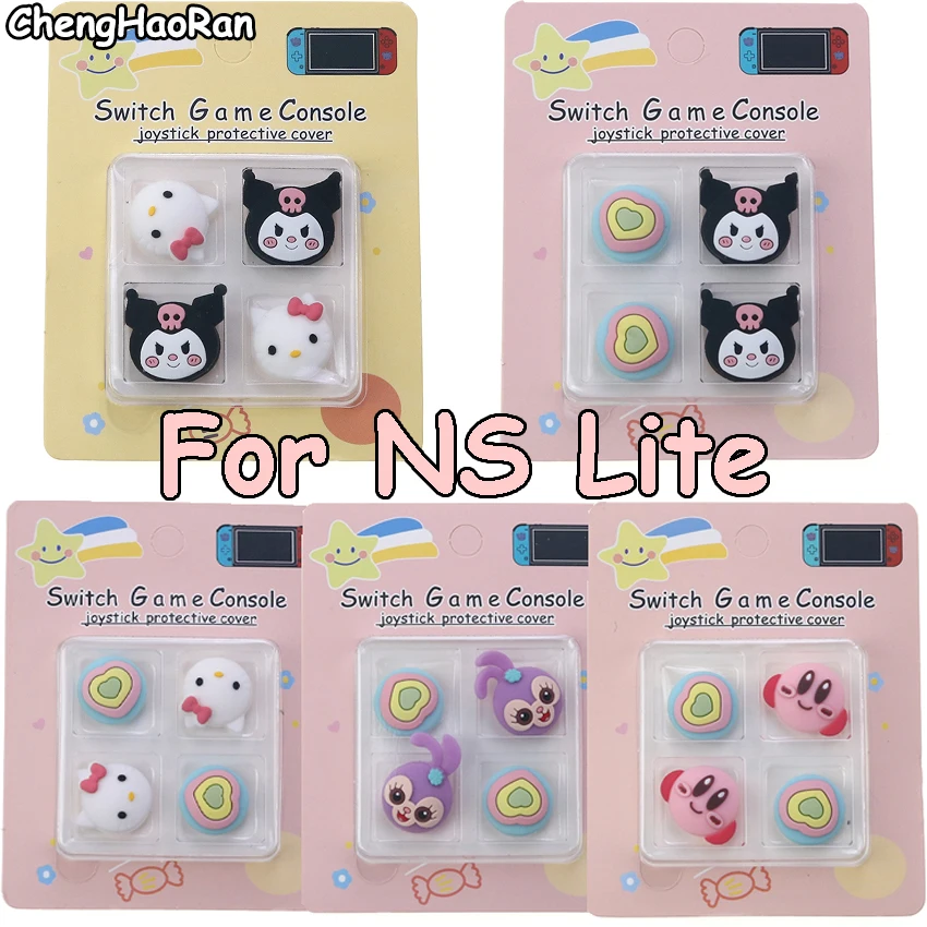 

4Pcs Joystick Case For Switch OLED Lite Joycon Cap Game Console Joy Cons Protector Controller Grip Thumbstick Cover