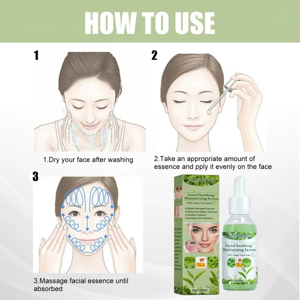 

No Residue 30ml Healthy Facial Soothing Moisturizing Essence Portable Repair Essence Silky Texture for Adult