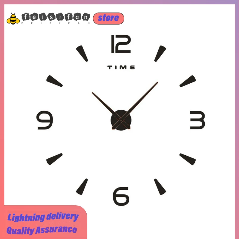 

3D European Wall Clock EVADIY Wall Sticker Acrylic Clock Wall Clock Modern Design Reloj De Pared Metal Material Home Decoration