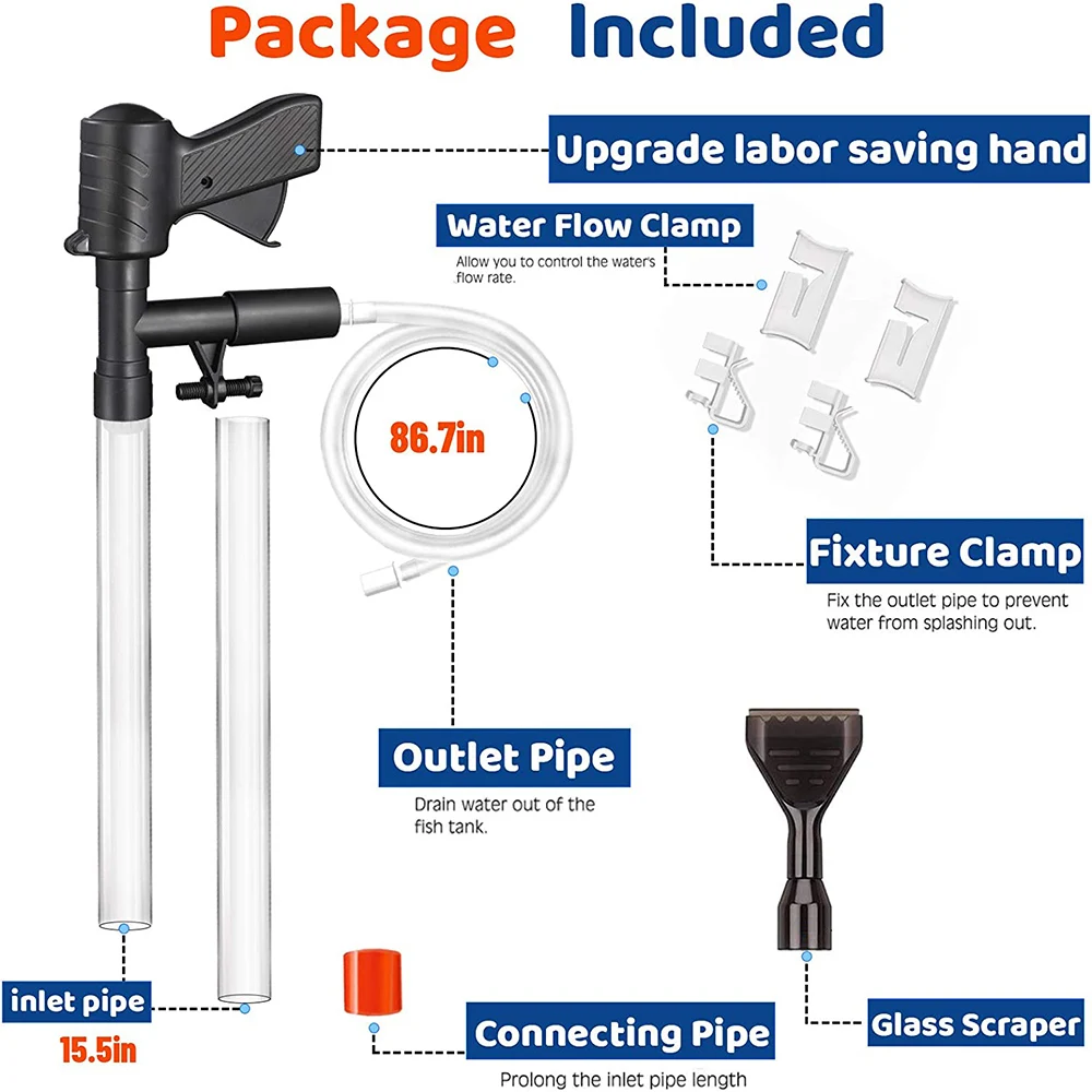 Аквариум с гравием очиститель воды для аквариума кнопкой давления воздуха