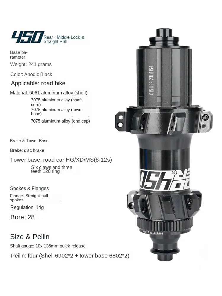 Koozer 450 120HD Boost 28 отверстий прямой вытяжной 6 болтов CR-MO сталь Axle12x100 135/142 HG XD MS 11 12s