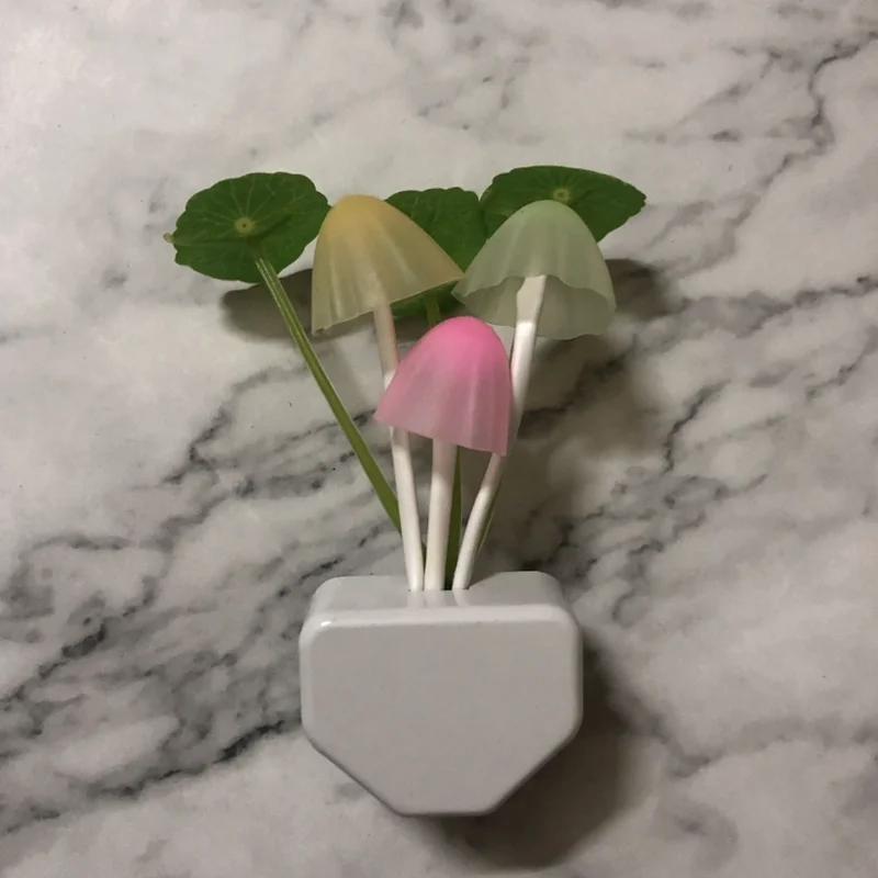 Прямая поставка светодиодный ночник со штепсельной вилкой искусственный абажур