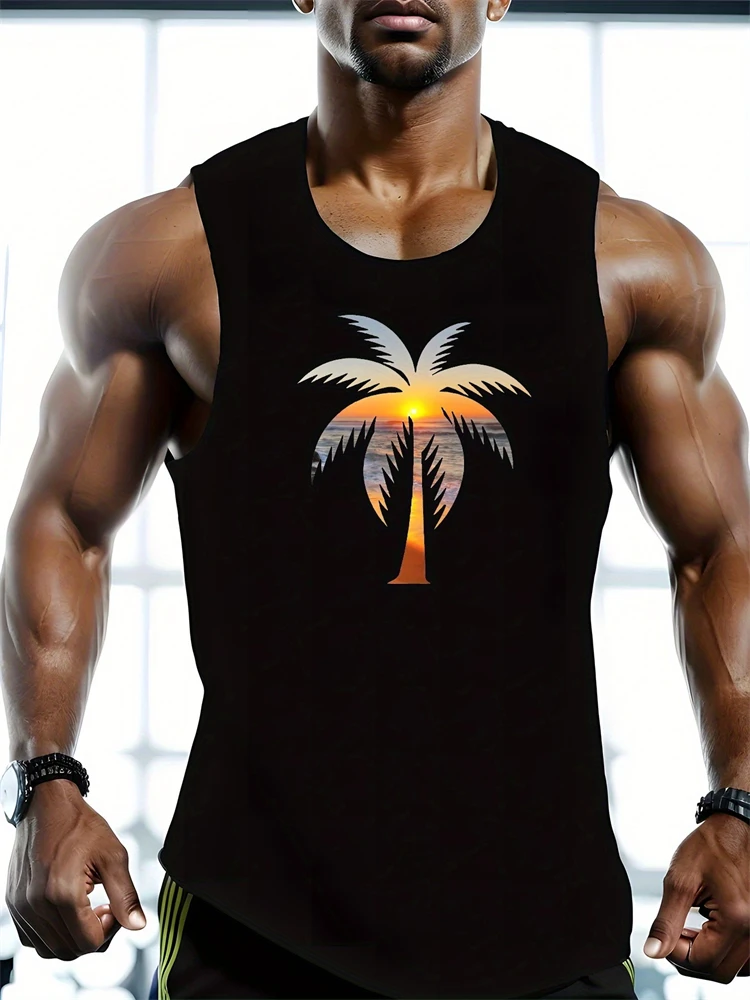 Уличный модный мужской топ без рукавов летняя спортивная мужская майка для
