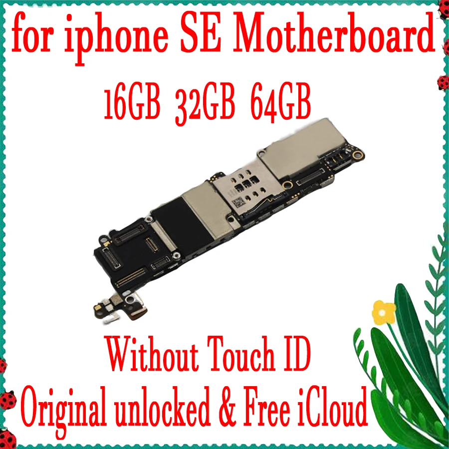 Материнская плата 16 ГБ 32 64 для iphone 5se SE бесплатный icloud 100% Оригинальный
