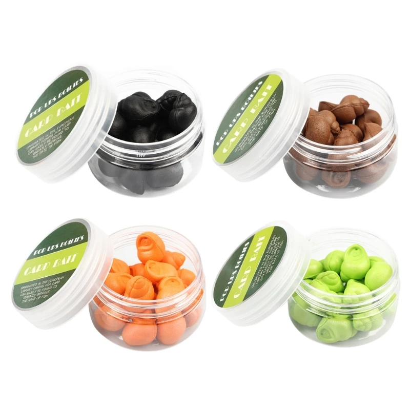 

Dropship 15Pcs/lot Carp Fake River Snails Carp Fishing Lures Hair Rig Tools Field Snails Shape Baits Floating Baits Soft Baits