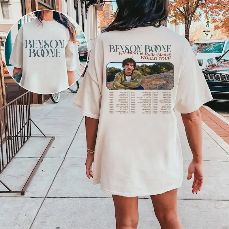 Футболки Benson Boone рубашки в стиле рок-мирного тура хип-хоп уличная одежда унисекс с