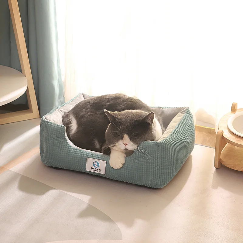 

Dog Bed Sofa Removable Washable Durable Waterproof Canvas Four Seasons Universal Warm Comfort Deep Sleeping Recliner Bench Mat
