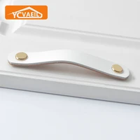 leather handles 96mm 160mm nordic cupboard wardrobe drawer pulls kitchen cabinet door knobs handles for furniture