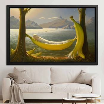 Vladimir Kush Surreal Canvas Painting Banana Tree Landscape Wall Art Poster And Print Nursery Comic Mural Living Room Home Decor