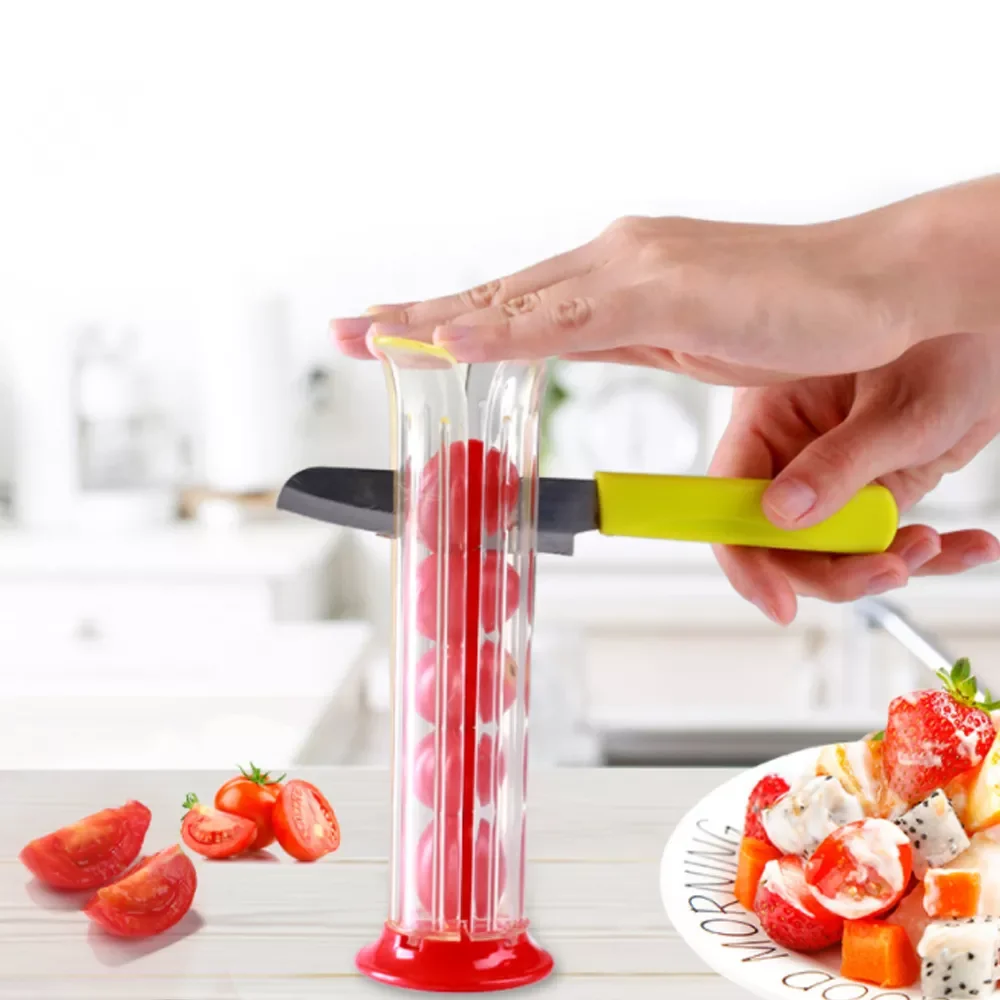 

Tomatoes Cutter Multifunctional Fruit Grape Cutter Pizza Fruit Splitter Slicer Cherry Cut Gadgets Artifact Kitchen Accessories