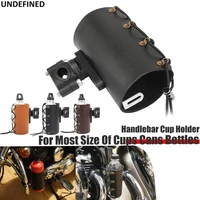 handlebar cup holder leather 22mm 28mm drink holders water bottle coffee clip mount stand car styling bicycle outdoor motorcycle