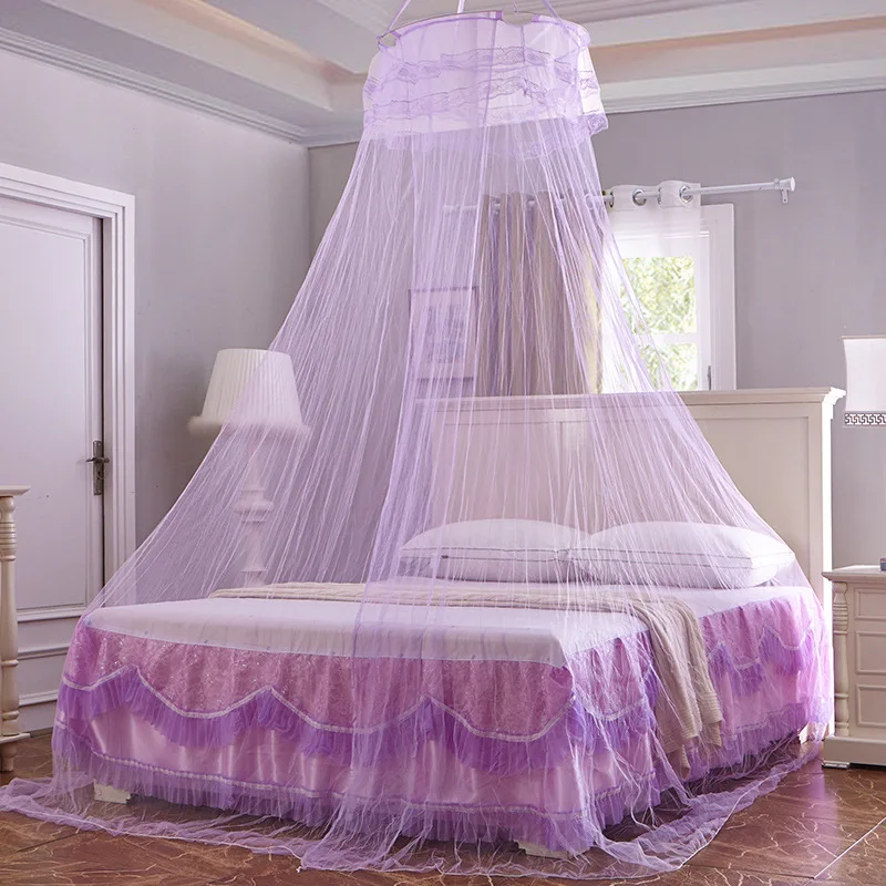 

Cross-border trade princess-free mosquito net encryption anti-mosquito heightening round ceiling dome mosquito net wholesale