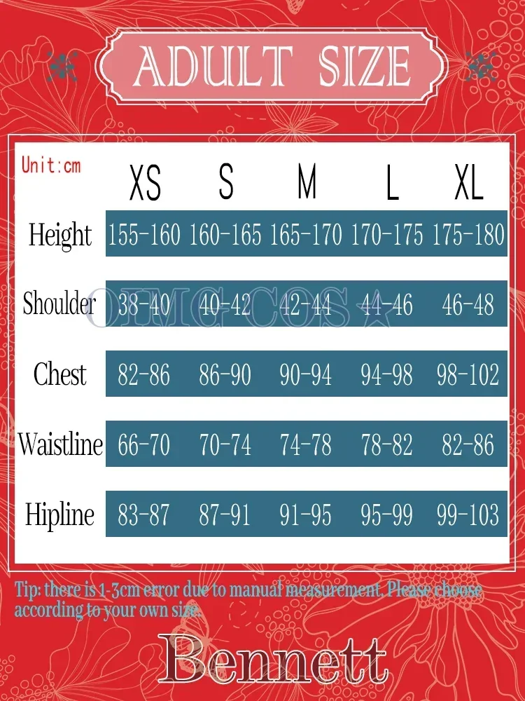 Костюм для косплея Genshin Impact benнет Униформа парик аниме Хэллоуин