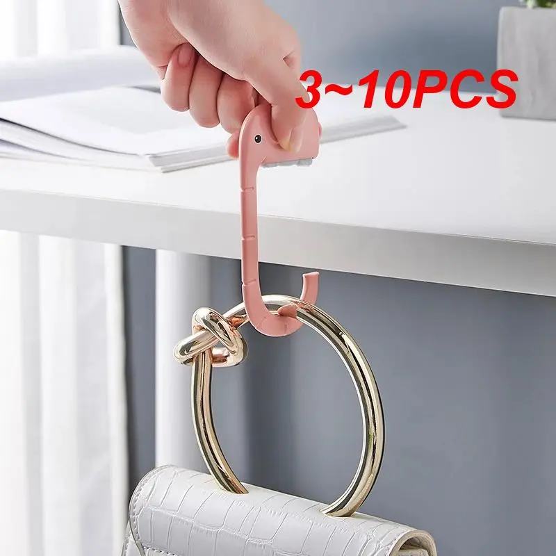 

3~10PCS Portable Bag Hook Hanger Cute Elephant Table Hook Purse Handbag Travel Bag Organizer Holder Office Decor Plastic Desk
