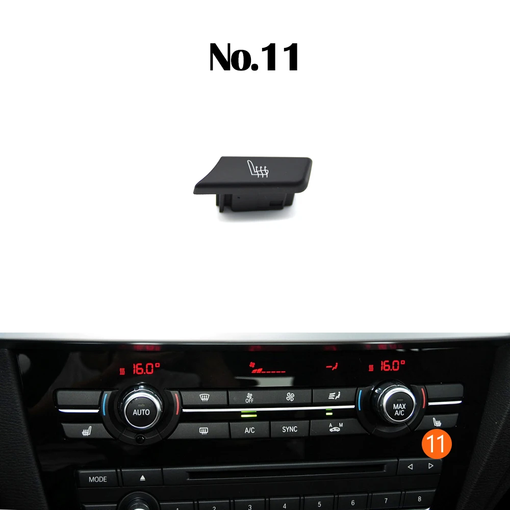 Приборная панель автомобиля, кондиционер переменного тока, климат, вентиляция, кнопка регулировки громкости для BMW X3 F25 X4 F26 2013-2018 64116825513 ﻿