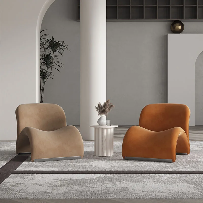 

Recliner Lounge Chair Living Room Design Fashion Comfortable Leisure Chair Single Art Reading Chaises De Salon Nordic Furniture