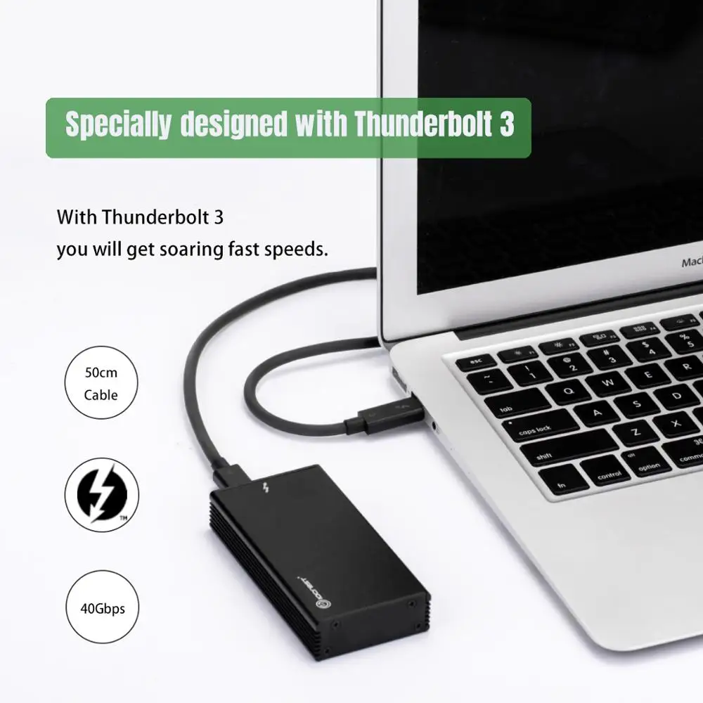 Корпус с сертификатом Thunderbolt 3 40 Гбит/с для ноутбука настольного компьютера M.2 NVME