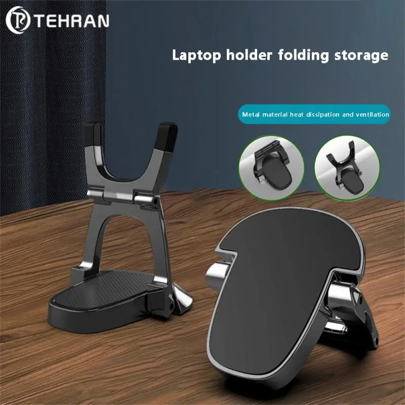 

New Aluminum Alloy Laptop Stand Mini Portable Lifting Stand Heat Dissipation Foldable Metal Stand Mini Metal Computer Stand