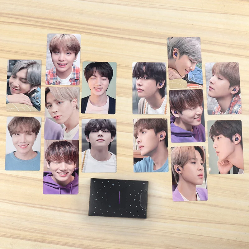 

KPOP Bangtan Boys Members Photo Cards Earphone LOMO Cards Phone Premium Photos