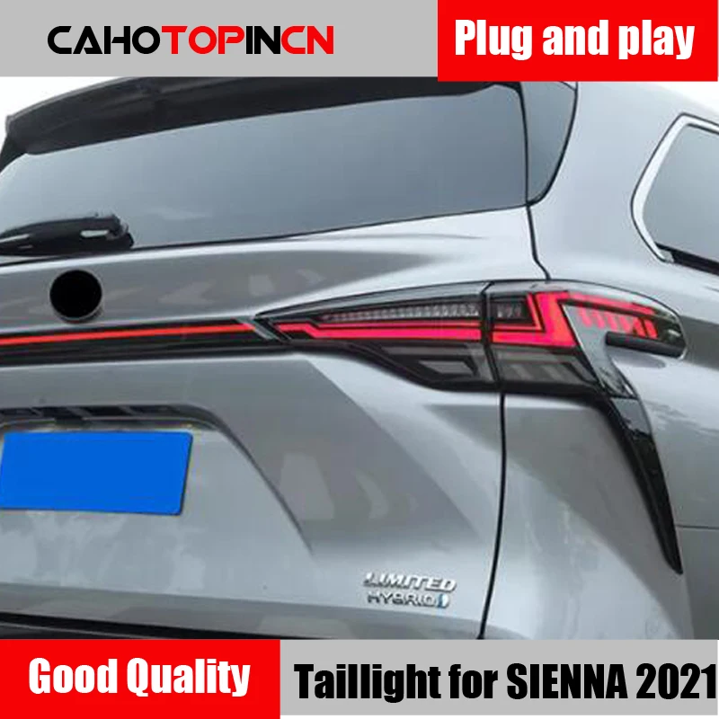LED Rear Running Lamp + Brake + Reverse + Dynamic Turn Signal Car LED Taillight Tail Light For Toyota Sienna 2021 2022