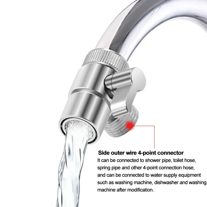

4′Water Diverter Three-Way Valve Conversion Joint Water Faucet Nozzle Diversion Valve Basin Sink Valve Converter Faucet Splitter