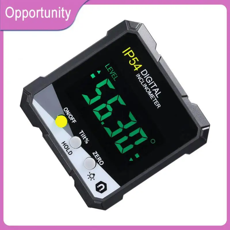 

Magnetic Waterproof Angle Cube Level Box Single Sided Angle Ruler Durable Backlight Protractor Woodworking Tools Lcd Display