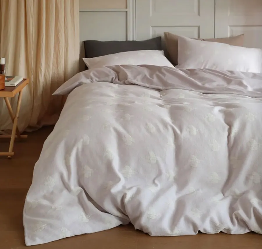 Элегантный романтический комплект постельного белья с птицей и голубой полный