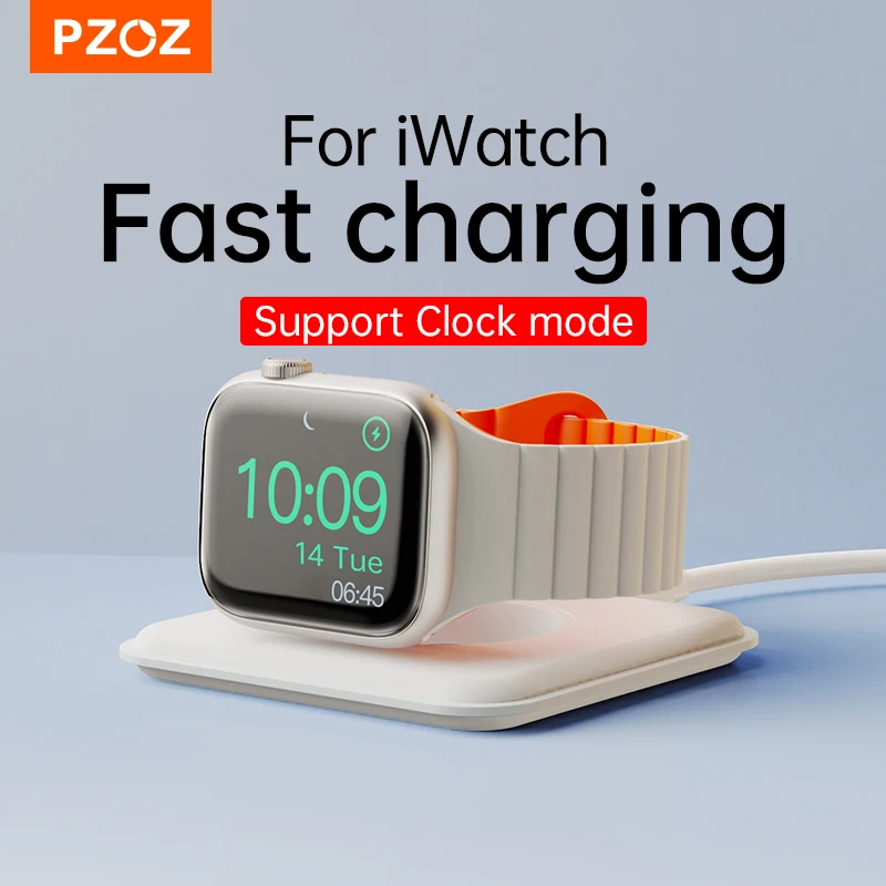 

PZOZ для Apple Watch 8 7 6 5 4 3 2 SE Мини Магнитная Зарядка USB Type C портативное беспроводное зарядное устройство для док-станции серии iWatch