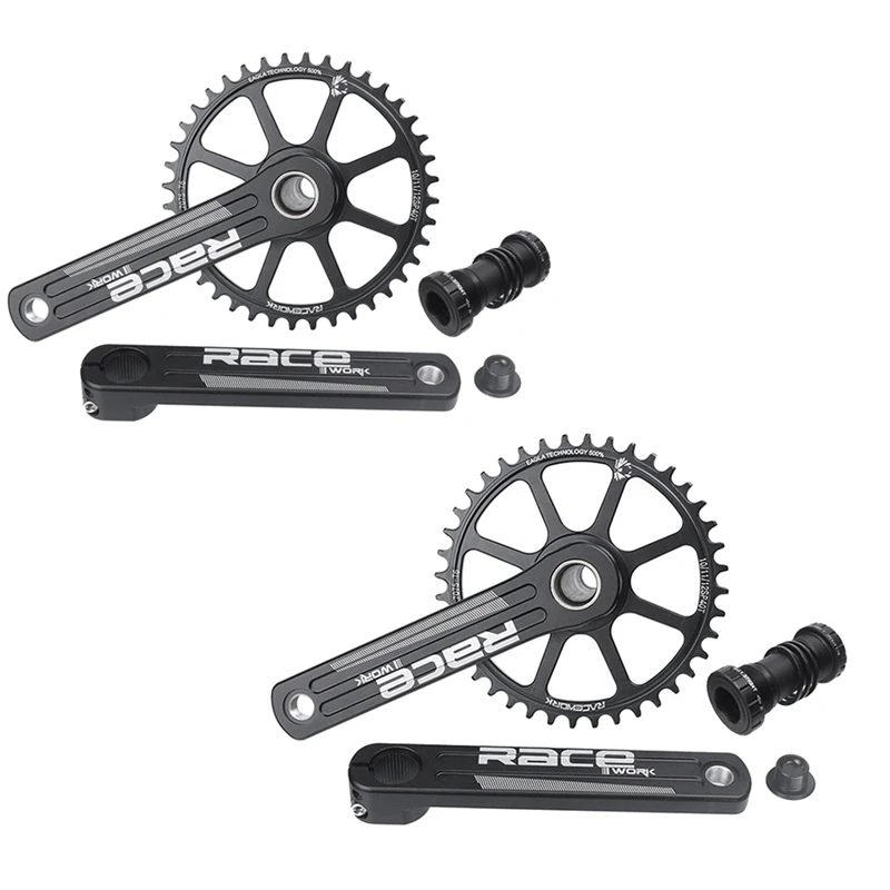 

RACEWORK Road Bike Crankset GXP Single Chainring 10/11 Speed Wide And Narrow Sprocket CNC Crank With BB Set 170Mm