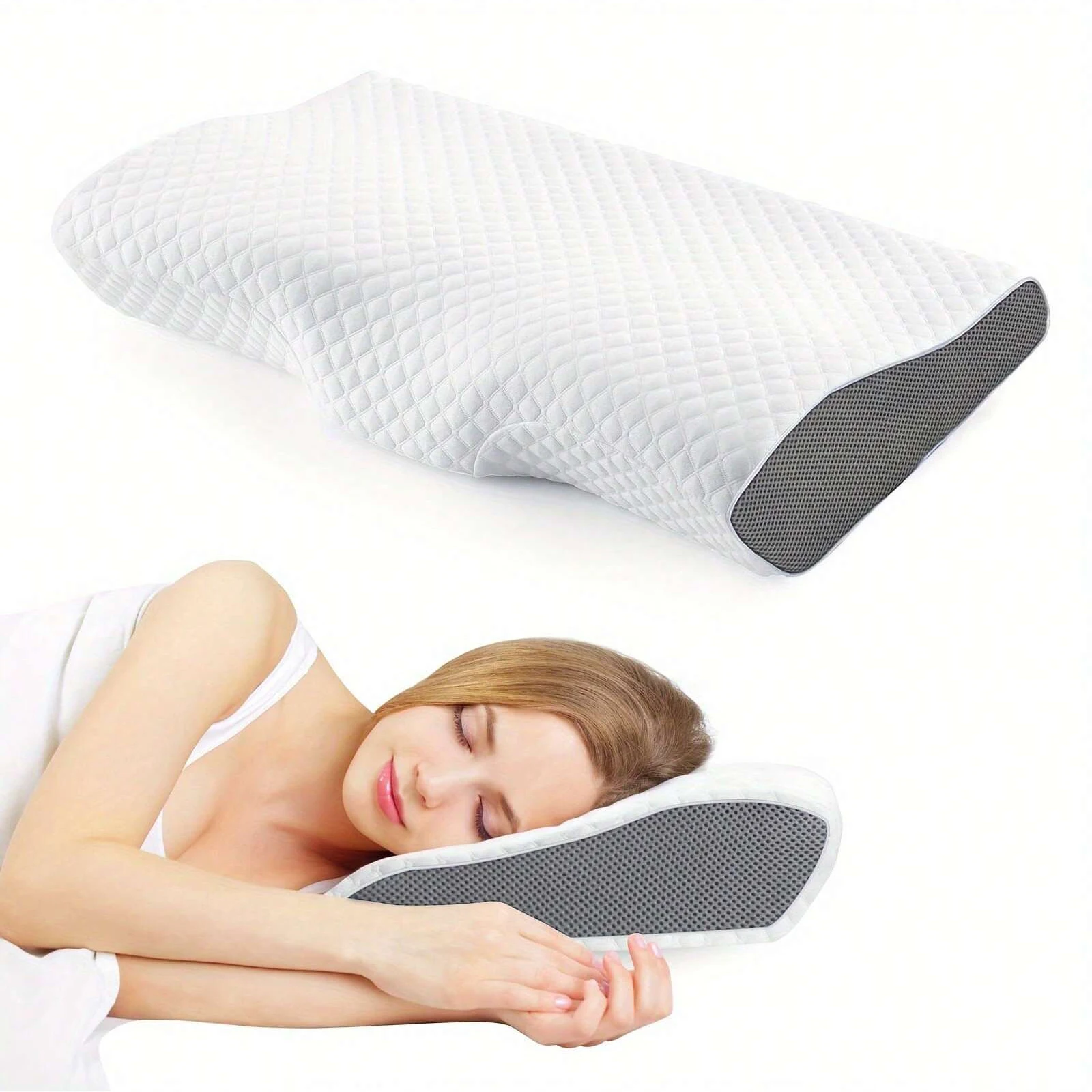 

Волнообразная подушка из memory foam для сна