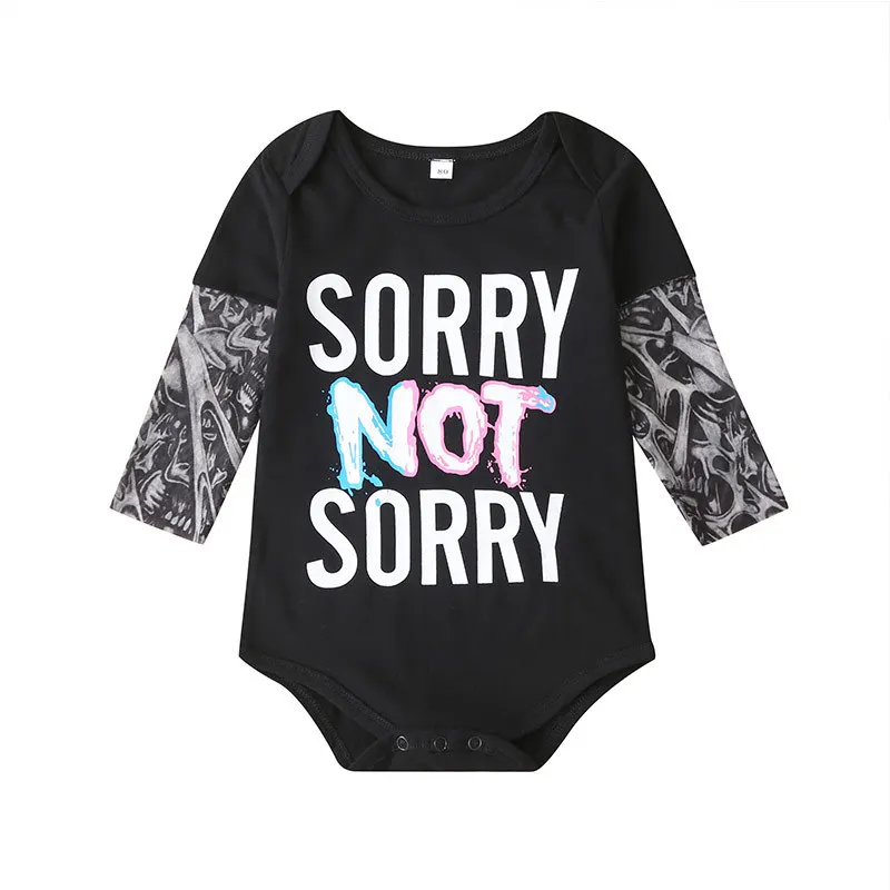 Korean Children's Clothing Autumn New Fall Fashion Onesie for Baby Boys Cotton Alphabet Long Sleeved Crawler for Baby Boys