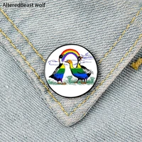 ally geese printed pin custom cute brooches shirt lapel teacher tote bag backpacks badge cartoon gift brooches pins for women